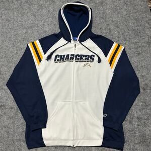 Vintage Reebok Los Angeles Chargers Full Zip Hoodie XL Used – Excellent